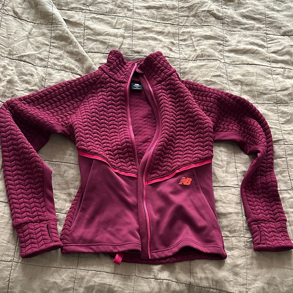 New Balance Maroon Quilted Jacket